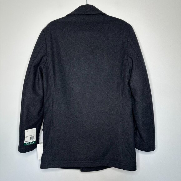 Ralph Lauren Luke Peacoat Size 36 Reg Gray Wool Blend Lined Classic - Picture 2 of 13